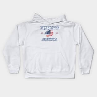 Fishing American Bass Kids Hoodie